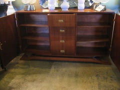 1940s French Rosewood Buffet with Bronze Mounts