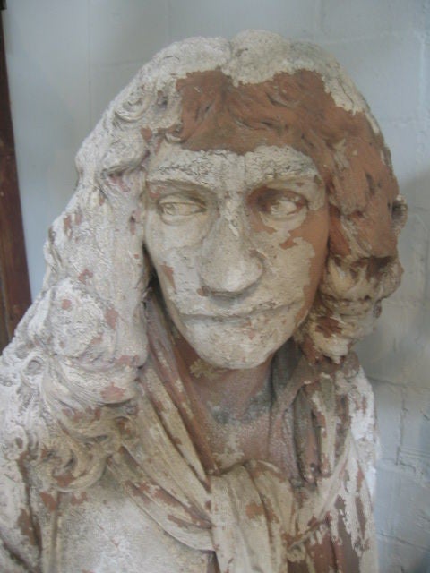 Antique English Plaster Bust of a Poet In Good Condition In Dallas, TX
