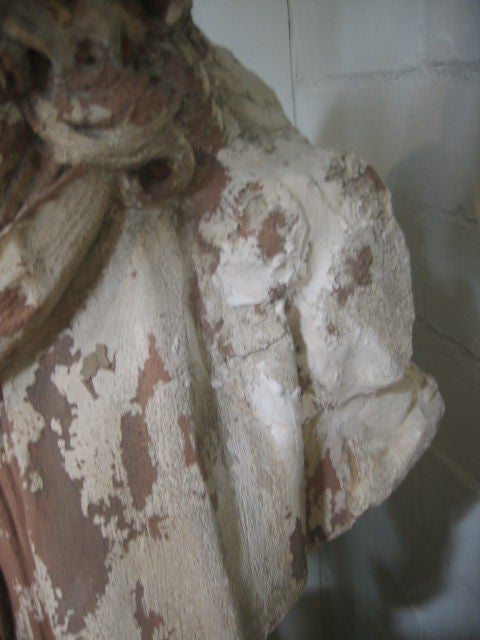 19th Century Antique English Plaster Bust of a Poet