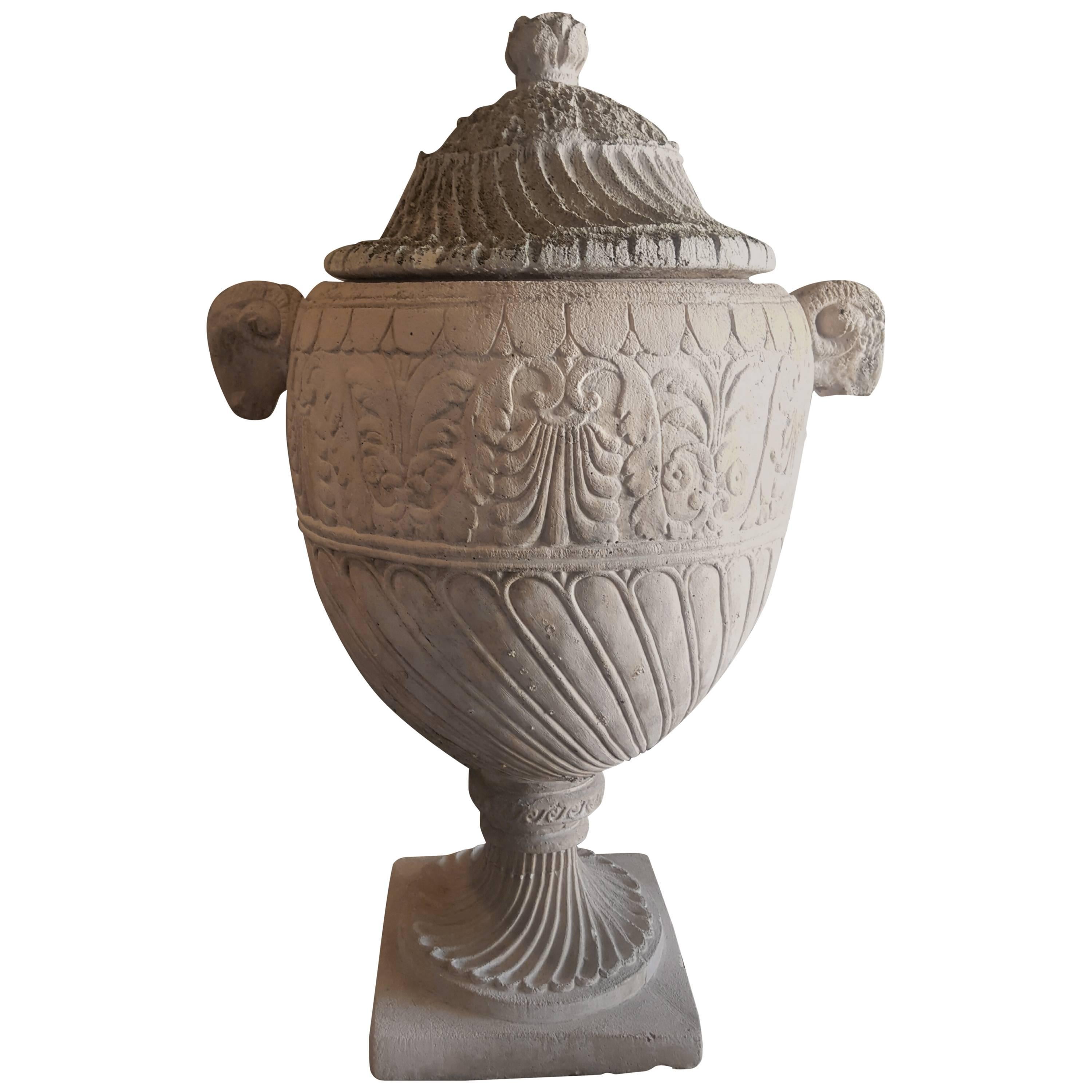 Antique French Terra Cotta Urn For Sale