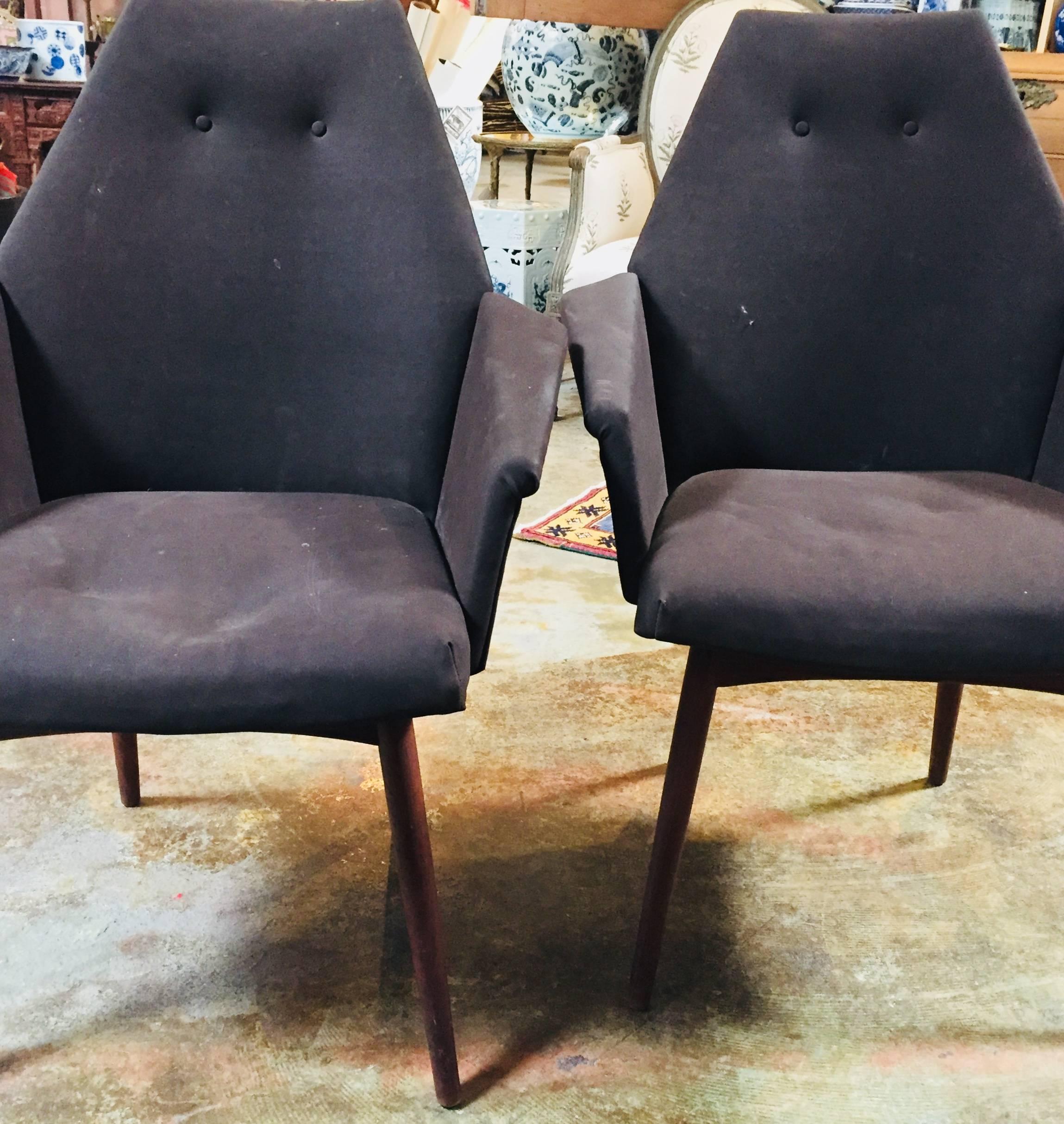 Adrian Pearsall Pair of Chairs In Good Condition For Sale In Dallas, TX