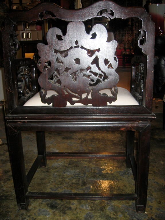 antique chinese chair mother of pearl inlay