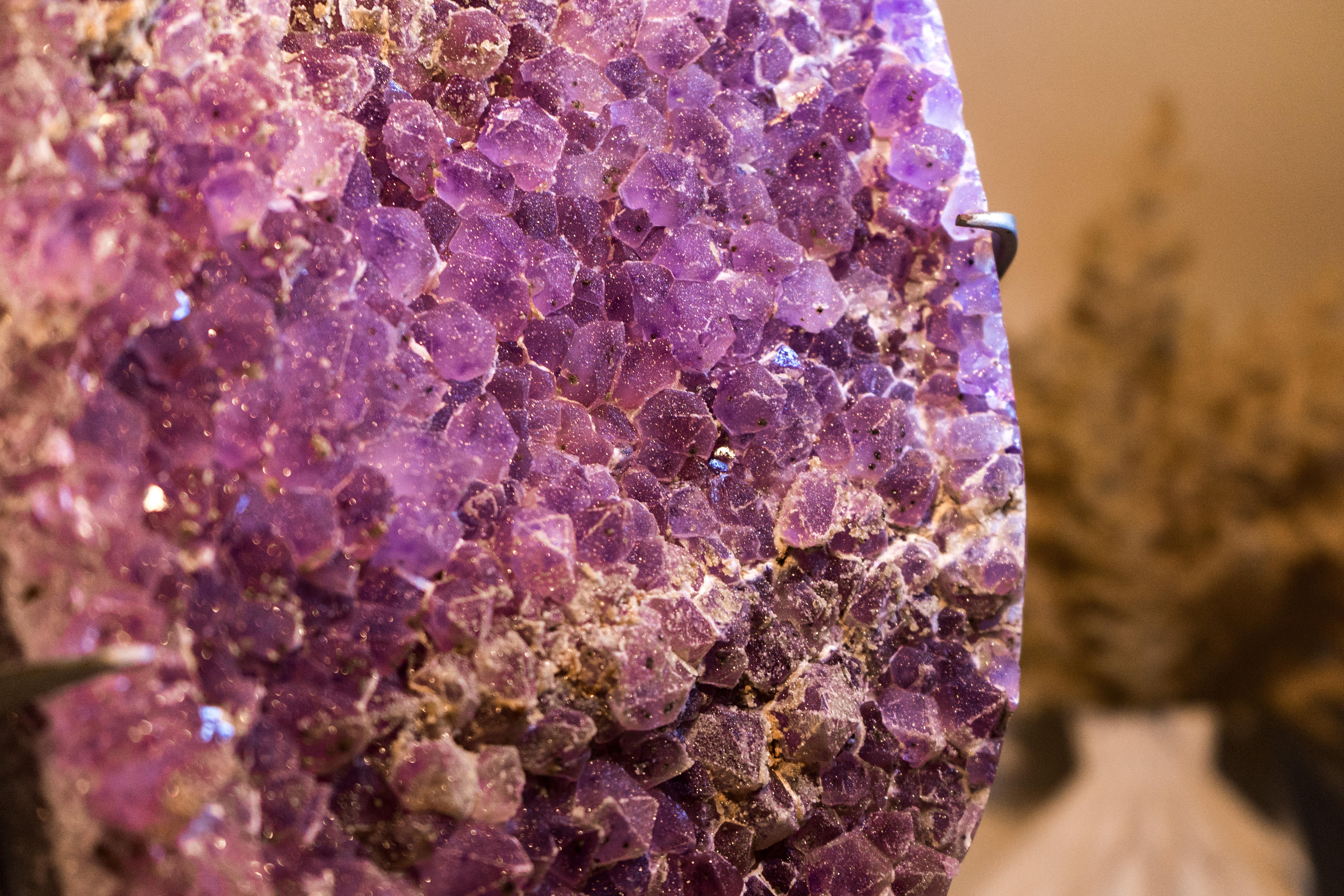Sugar Coated Galaxy Amethyst Cluster with Rare Lavender Amethyst Druzy ...