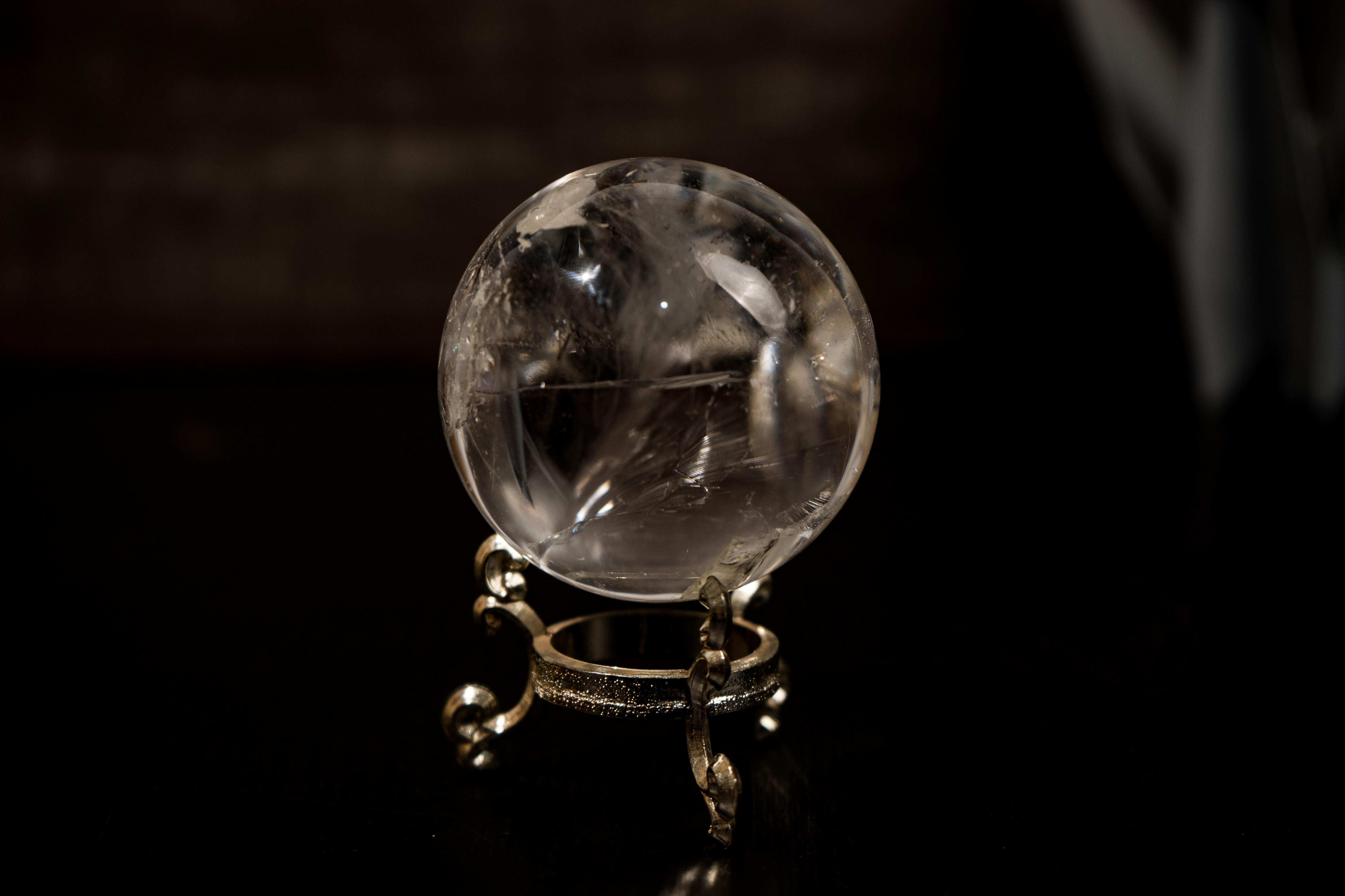 Natural Water-Clear Quartz Sphere For Sale 2