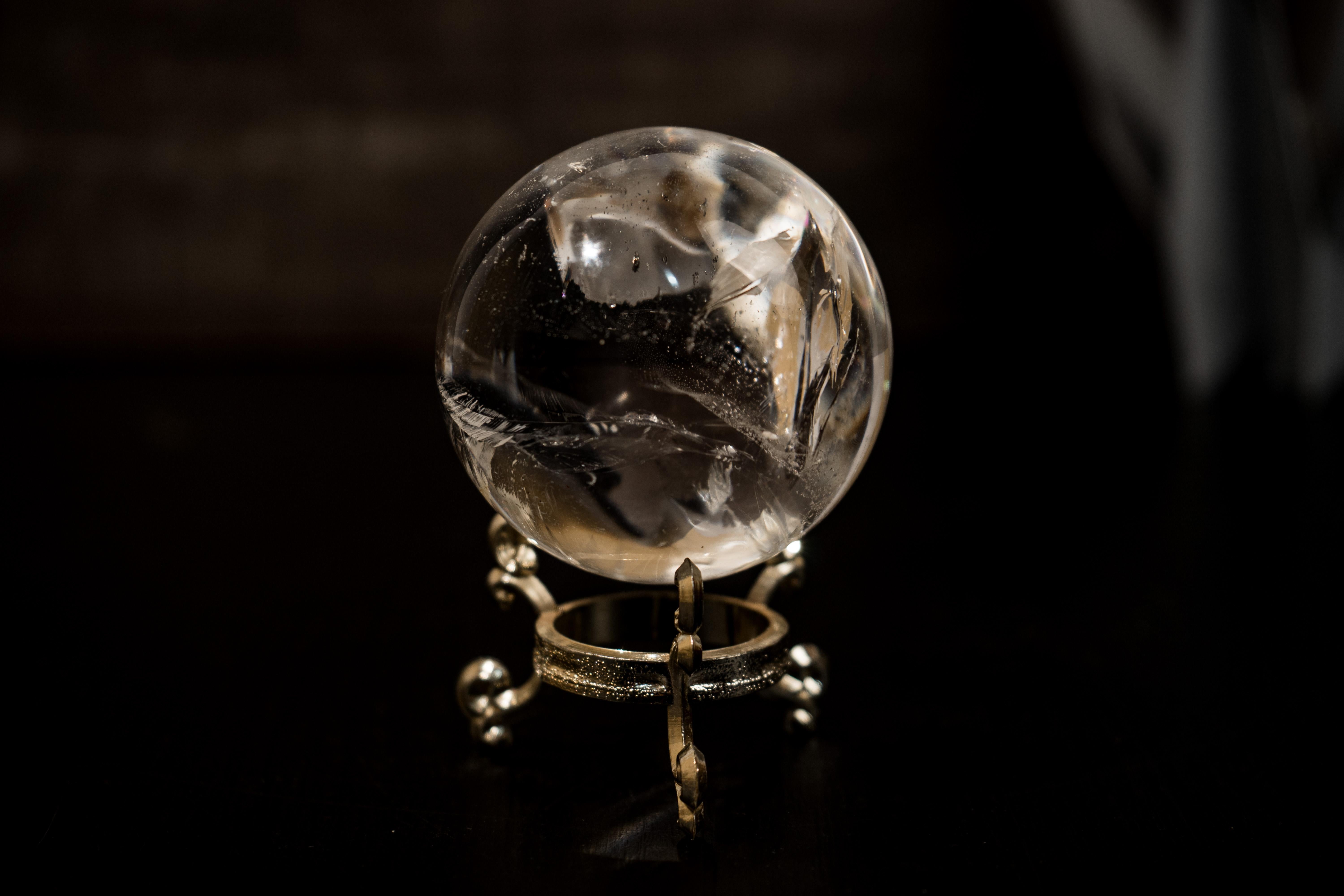 Natural Water-Clear Quartz Sphere For Sale 3