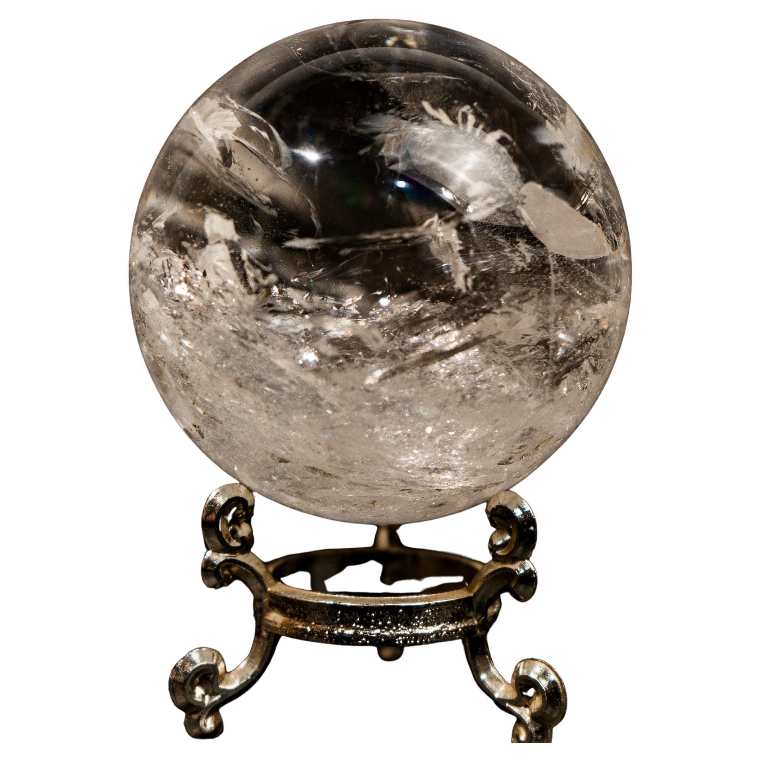 Natural Rainbow Generator Quartz Sphere