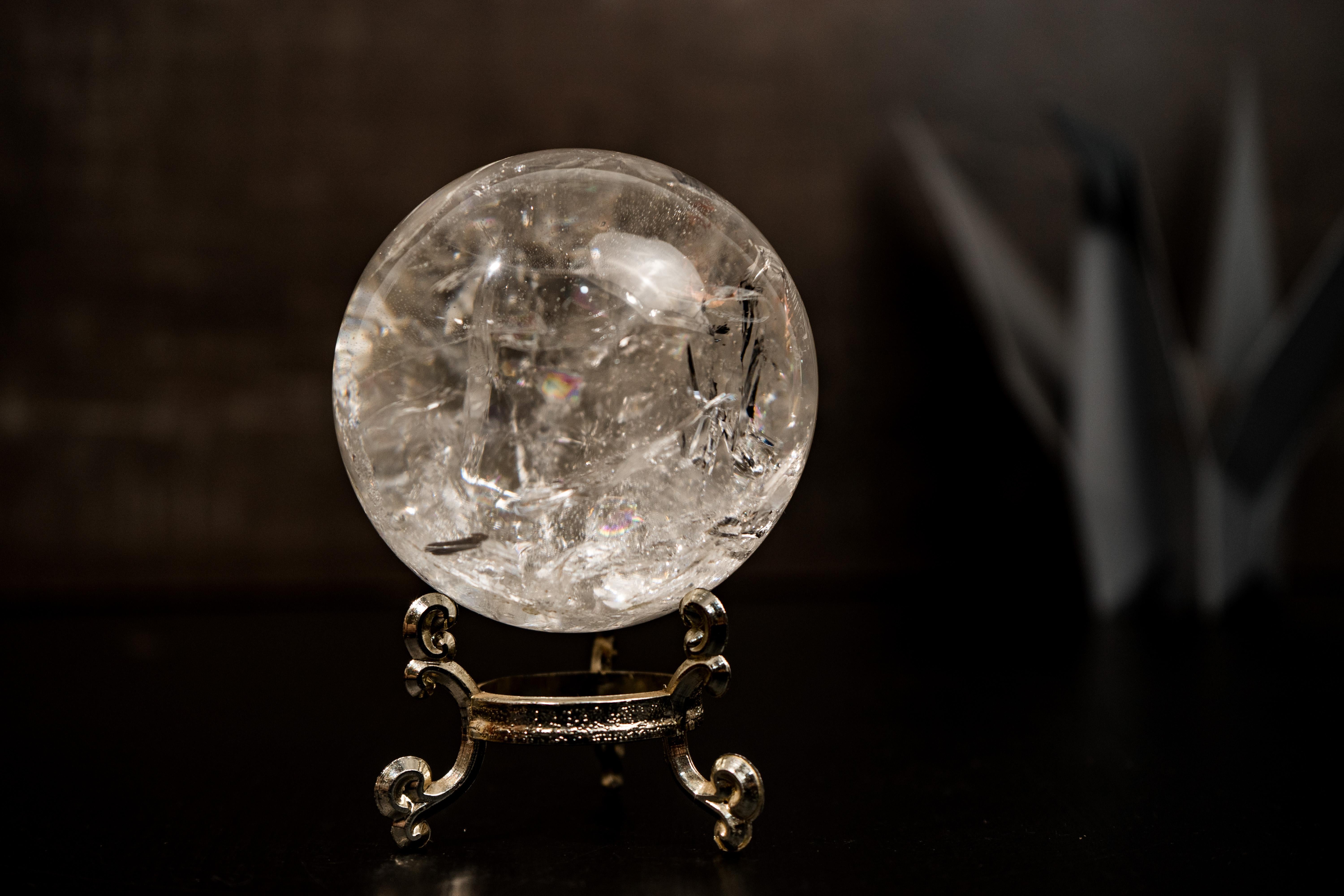 Crystal Natural Rainbow Generator Quartz Sphere For Sale