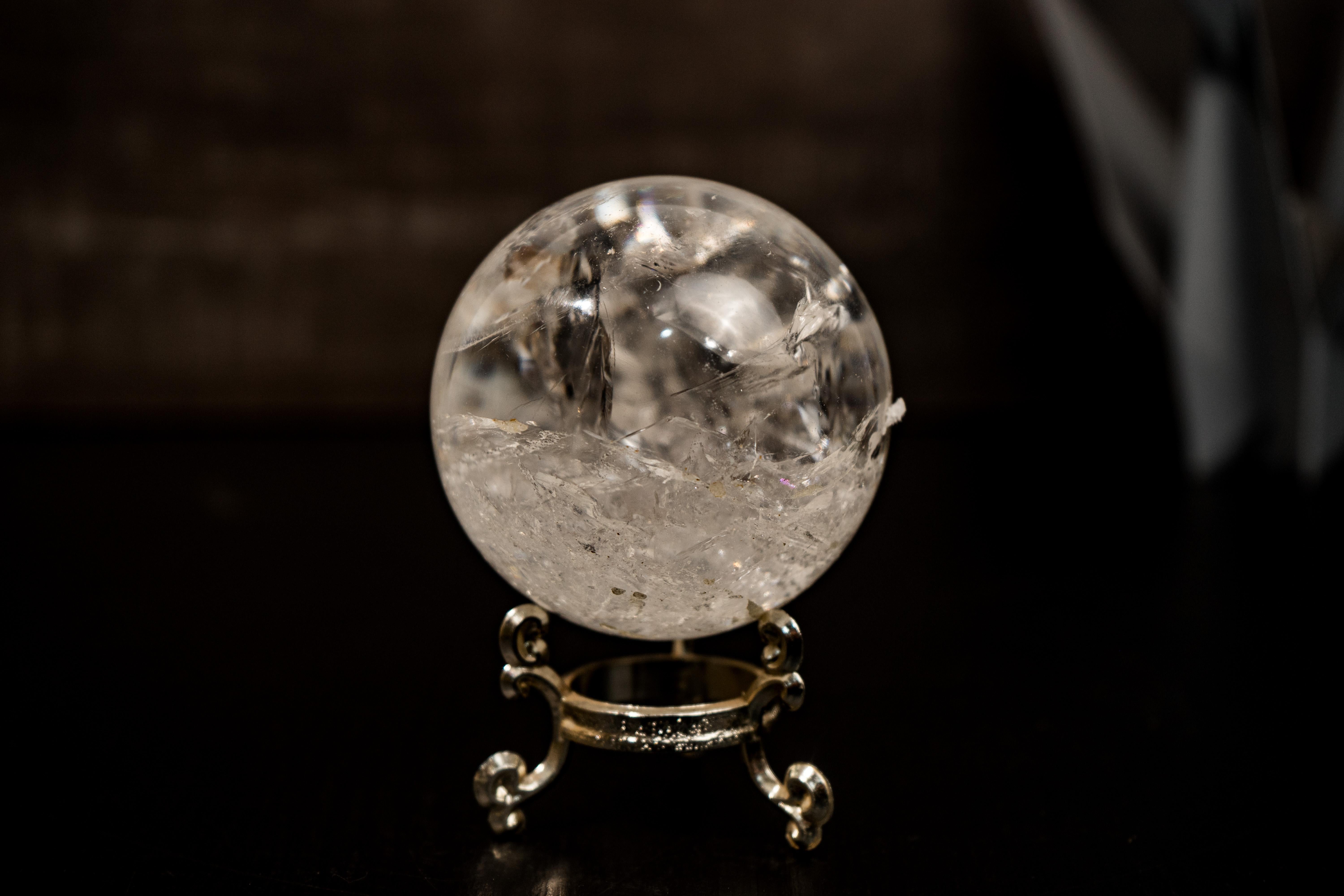Natural Rainbow Generator Quartz Sphere For Sale 1