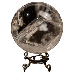 Large High-Grade Crystal Quartz Sphere with Stunning Rainbows