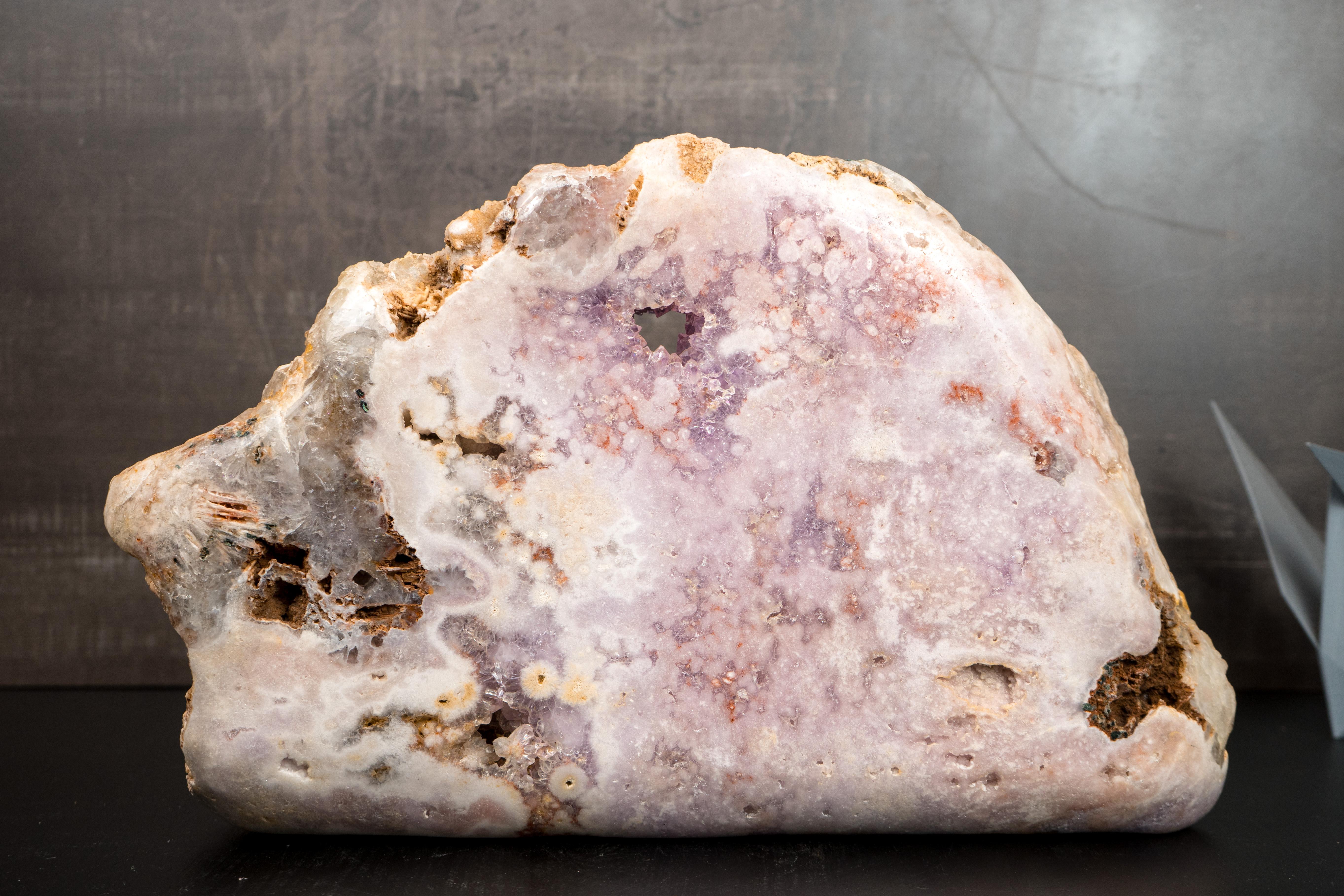 Super Extra Pink & Purple Amethyst Geode with Sparkling Druzy For Sale 2