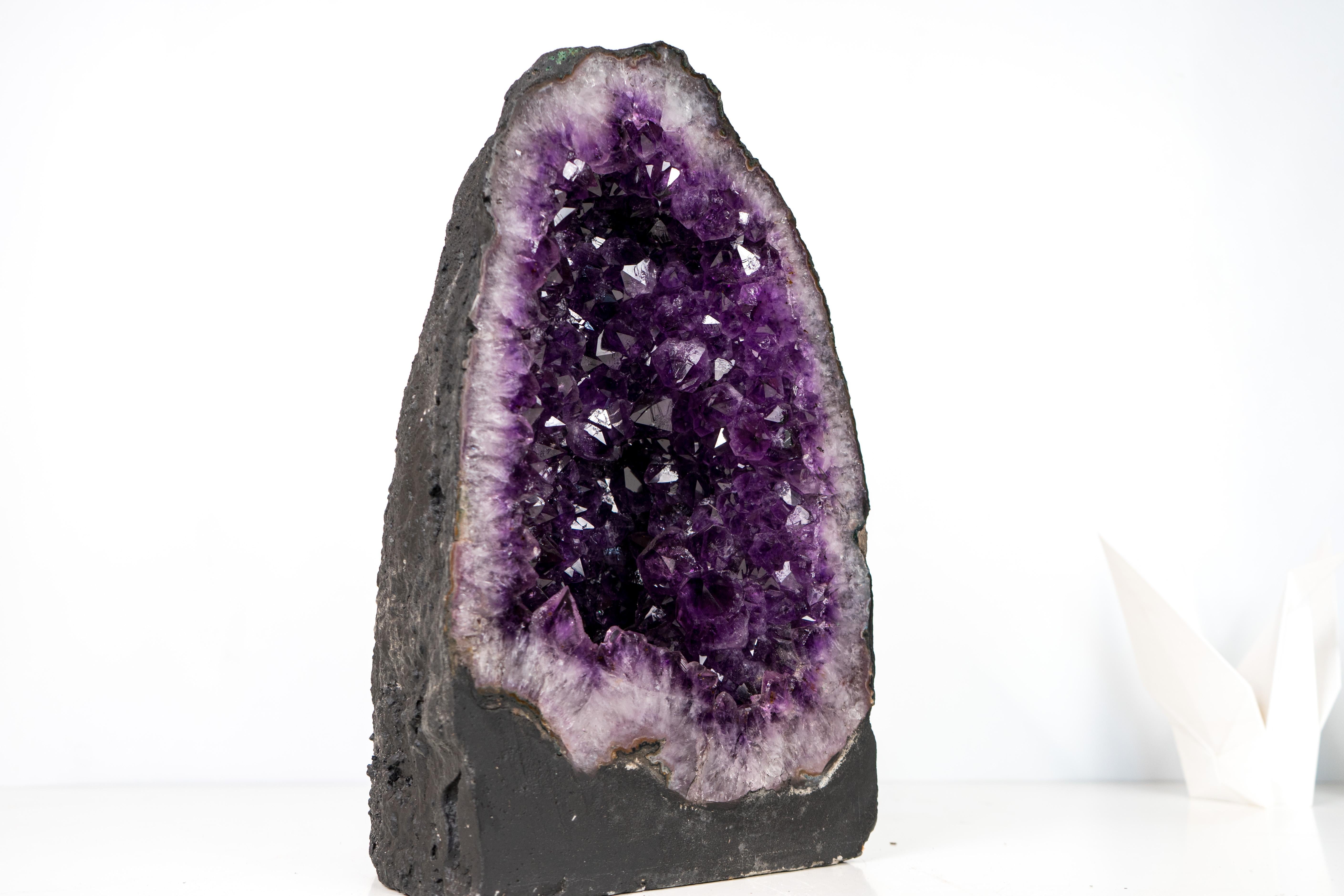 Deep Purple Amethyst Cathedral Geode For Sale 1