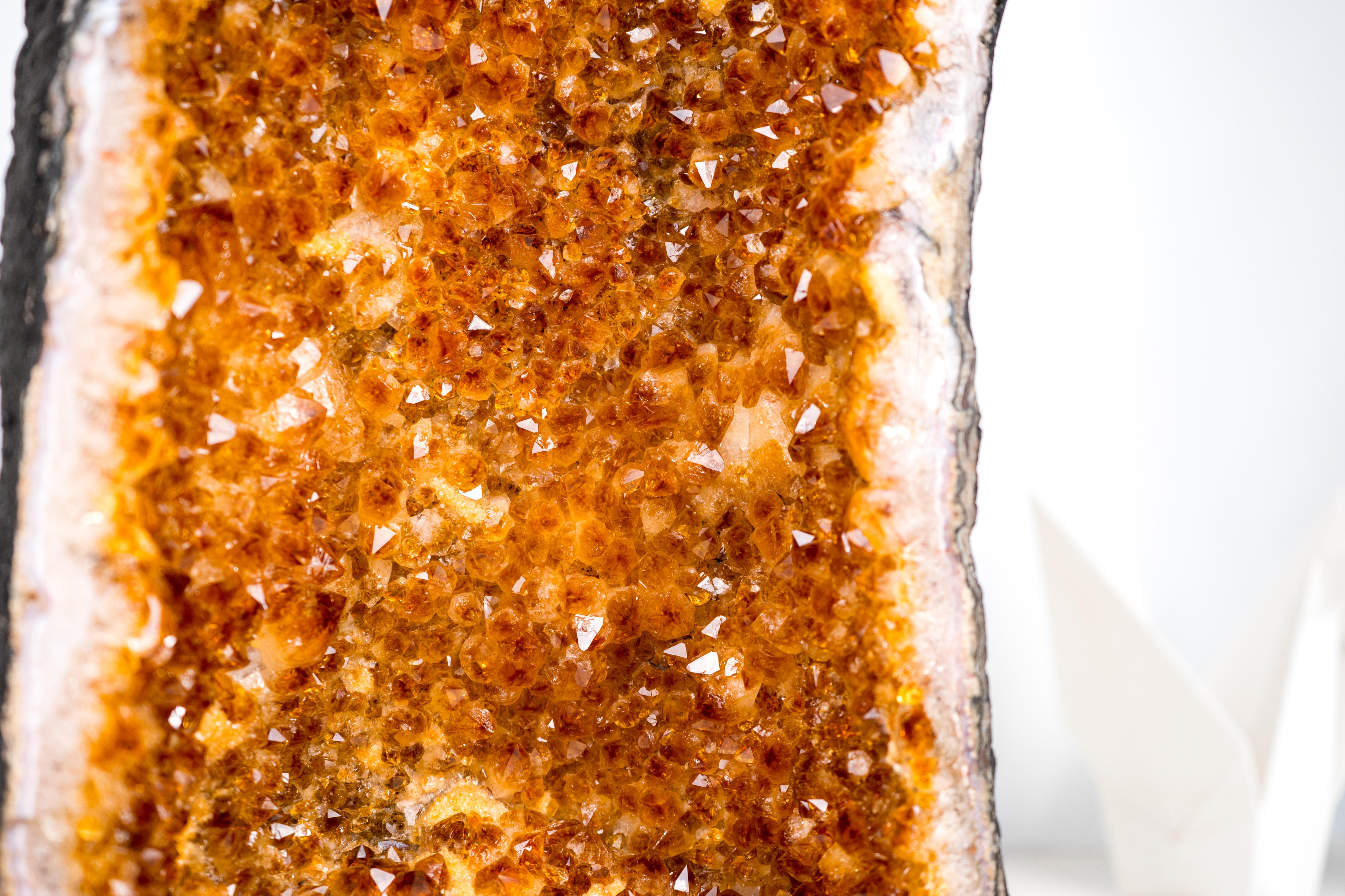 High-Grade Orange Citrine Geode Cathedral For Sale 1