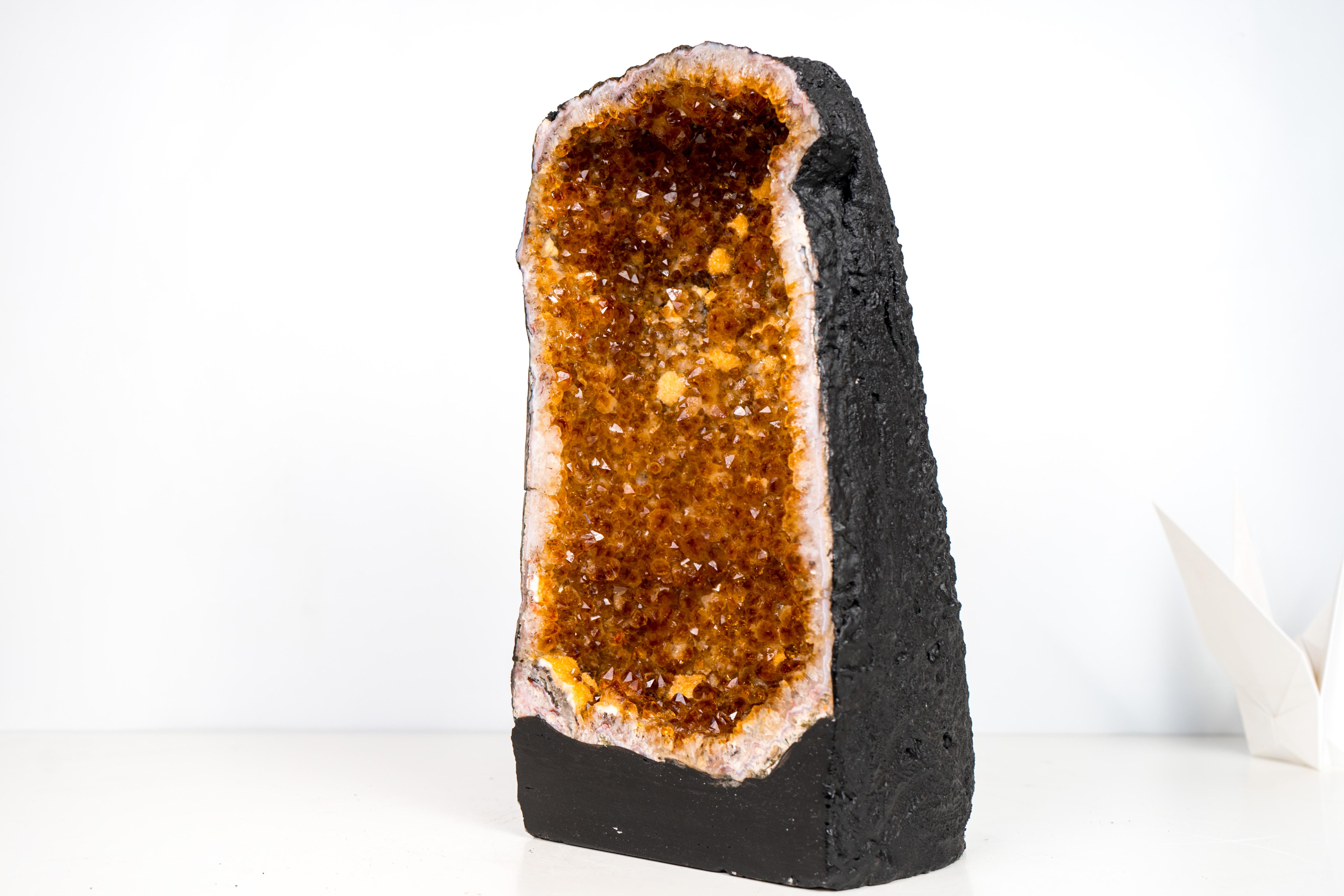 Geode cattedrale di Citrino arancione dorato di alta qualità In condizioni Nuovo in vendita a Ametista Do Sul, BR