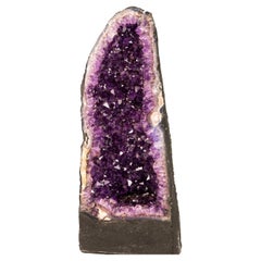 Stunning Amethyst Geode Cathedral with Large Sparkly Deep Violet-Purple Crystals