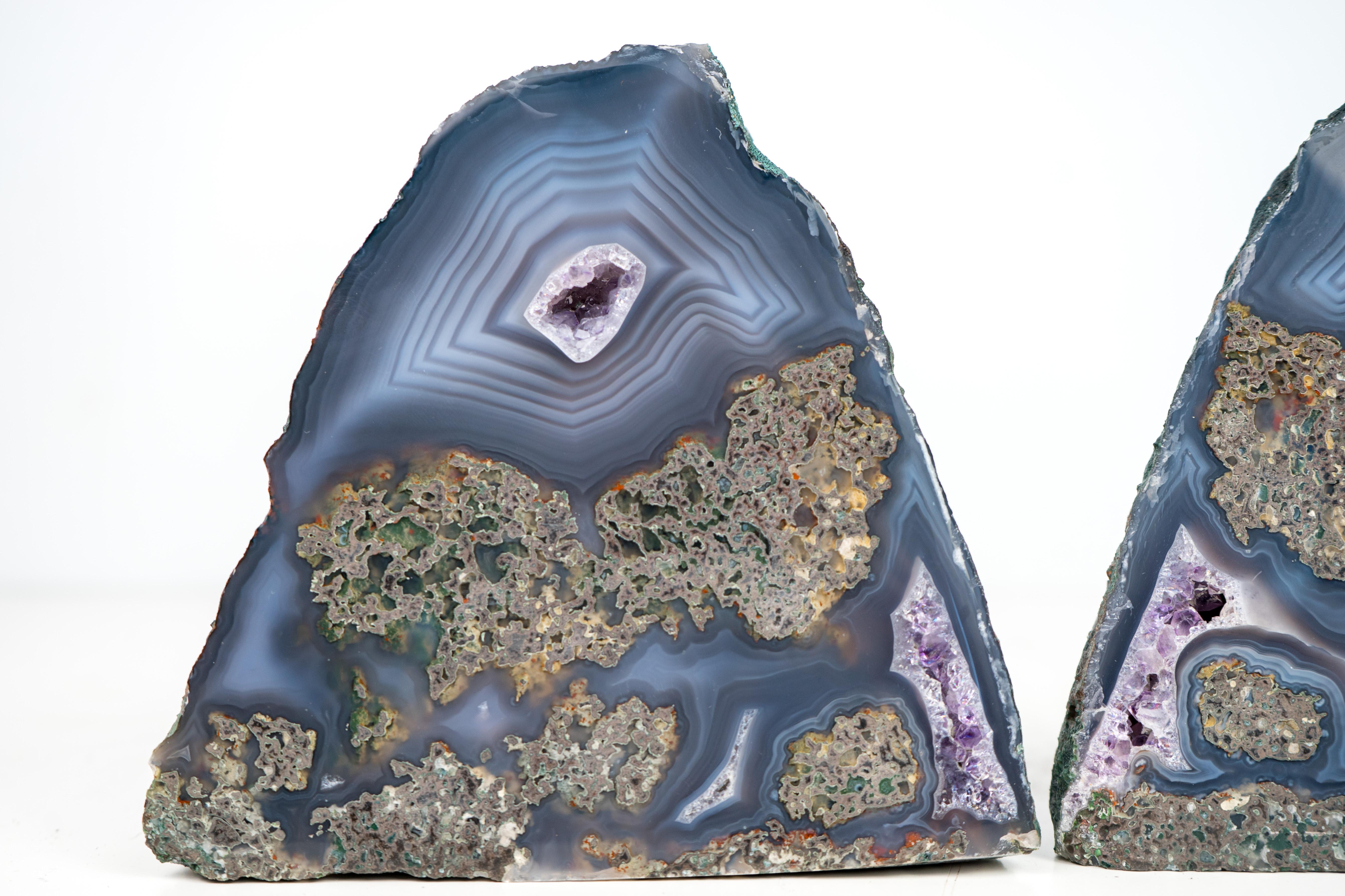 Contemporary Rare Blue Lace Agate Geode For Sale