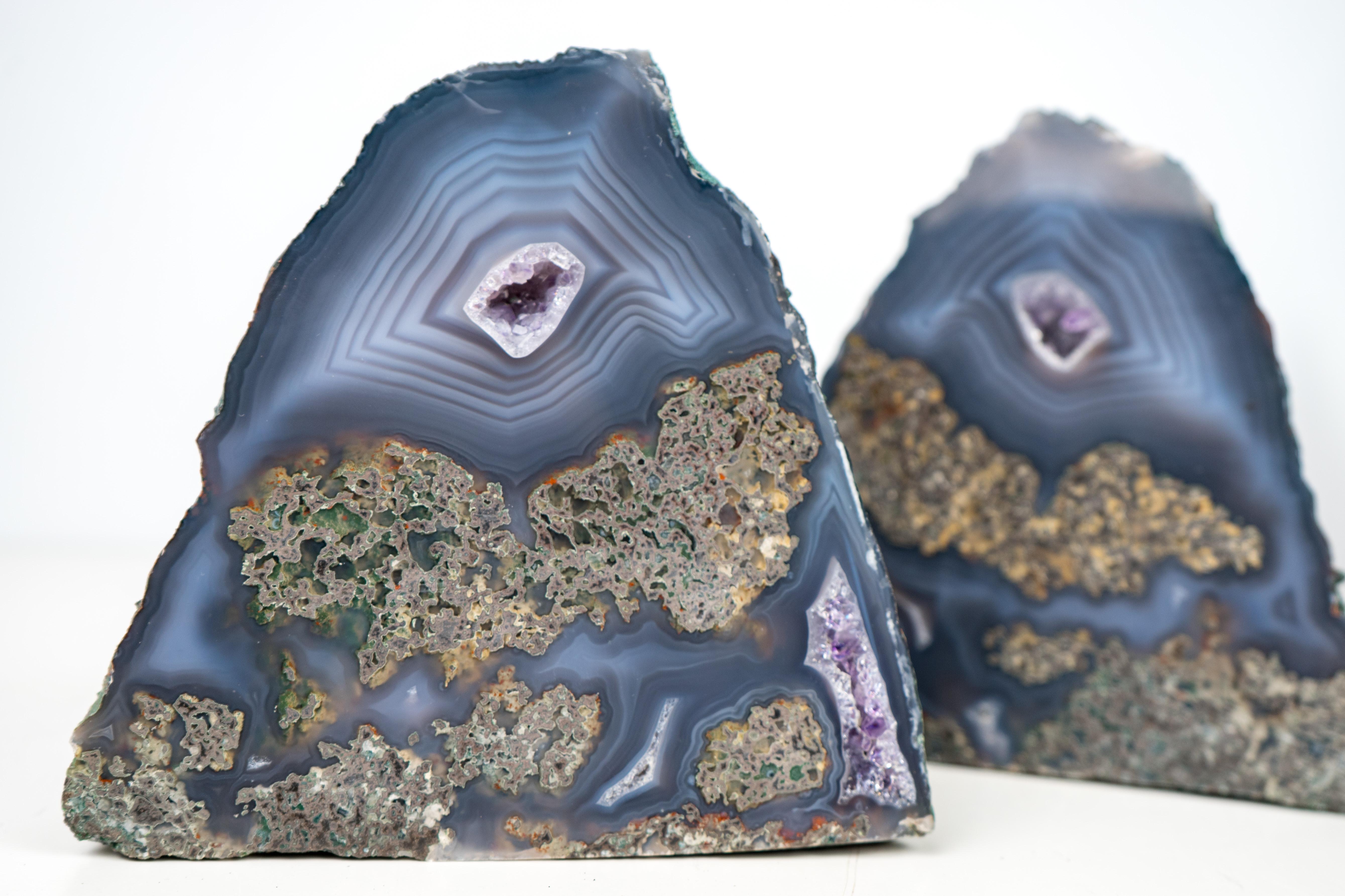 Rare Blue Lace Agate Geode In New Condition For Sale In Ametista Do Sul, BR