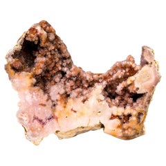 Sculptural Pink Amethyst Geode Specimen with Red Galaxy Druzy
