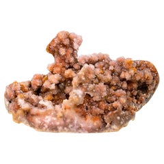 Rare Sculptural Pink Amethyst Geode with Red Galaxy Druzy
