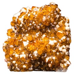 AAA Golden Orange Citrine Cluster with Flower Stalactites