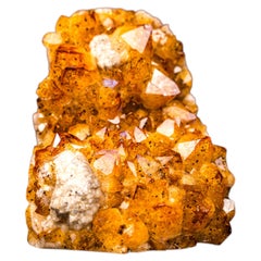 Golden Orange Citrine Crystal Cluster with Flower Stalactite Rosettes