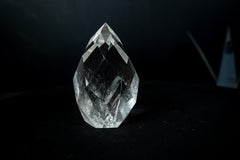 Escultura de llama de cuarzo transparente al agua de grado AAA