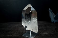 Punta de cristal de cuarzo lemuriano transparente como el agua, de calidad AAA