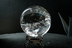 Large Water-Clear Quartz Sphere with Vivid Natural Rainbows