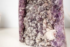 Rare Amethyst Cluster with Micro-Crystallized Calcite