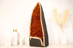 Rare AAA-Grade Madeira Citrine Geode Cathedral