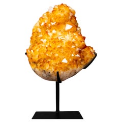 Golden Citrine Crystal Flower Cluster on Stand