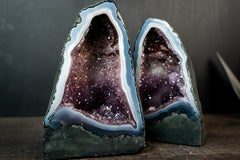 Rare Pair of Blue Lace Agate Geodes