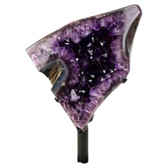 Spectacular AAA-Grade Brazilian Amethyst Geode on Stand