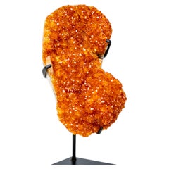 Small Citrine Crystal Cluster on Custom Stand