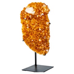 Cluster naturale di citrino di alta qualità con calcite