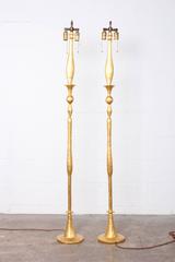 Paar Stehlampen aus vergoldeter Bronze von Alberto Giacometti