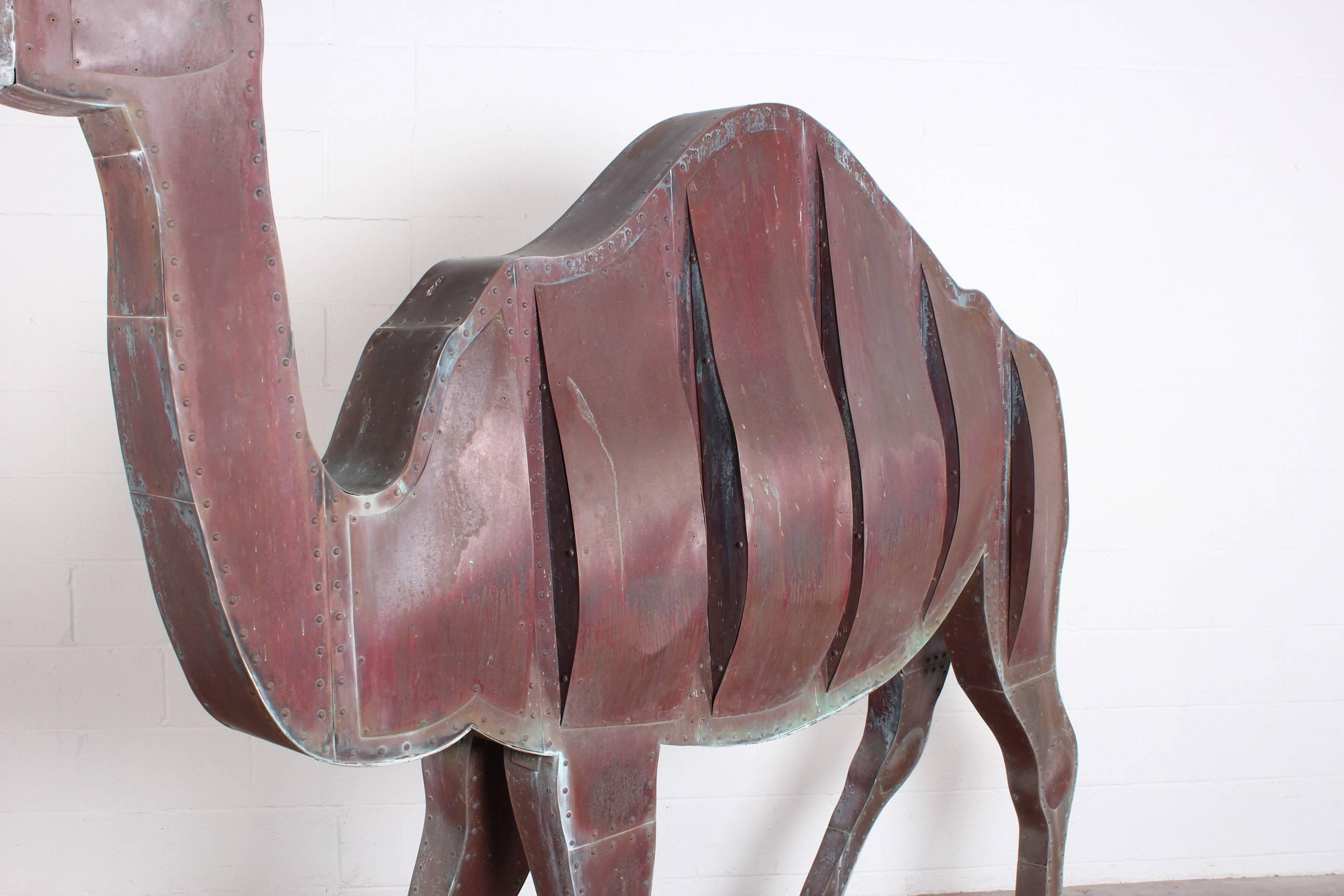 Lifesize Copper Camel Sculpture by Ken Kalman 1