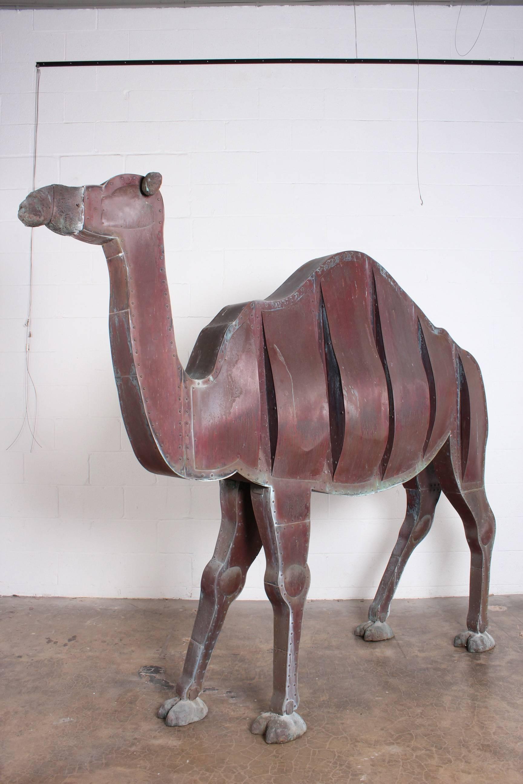 Lifesize Copper Camel Sculpture by Ken Kalman 5