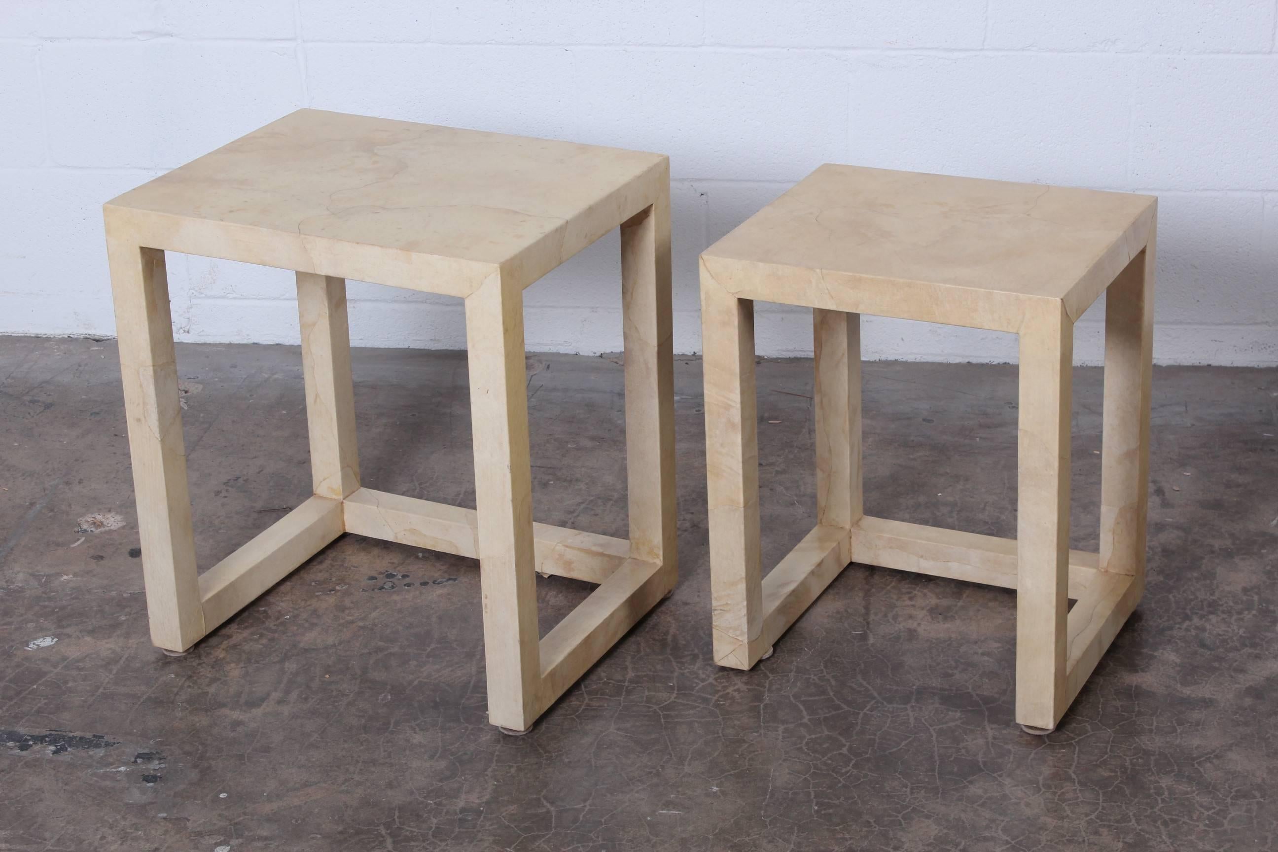 Parchment Nesting Tables by Karl Springer 5