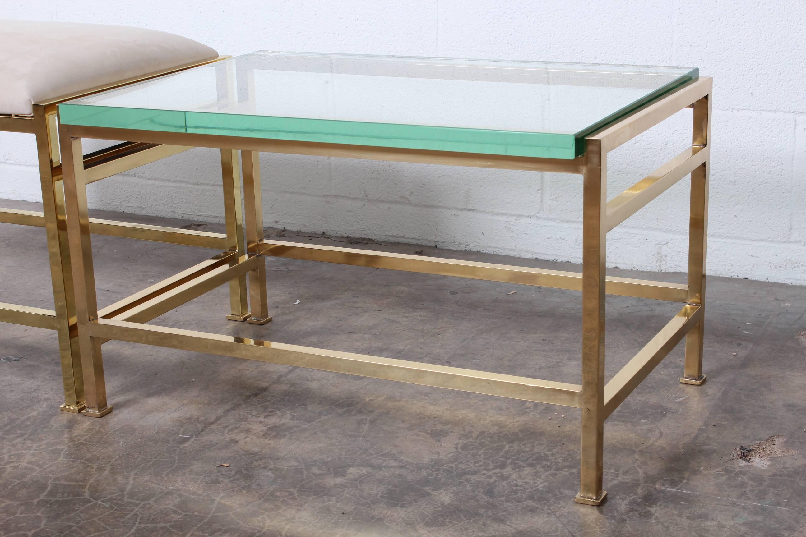 Brass Bench and Table by Edward Wormley for Dunbar 1