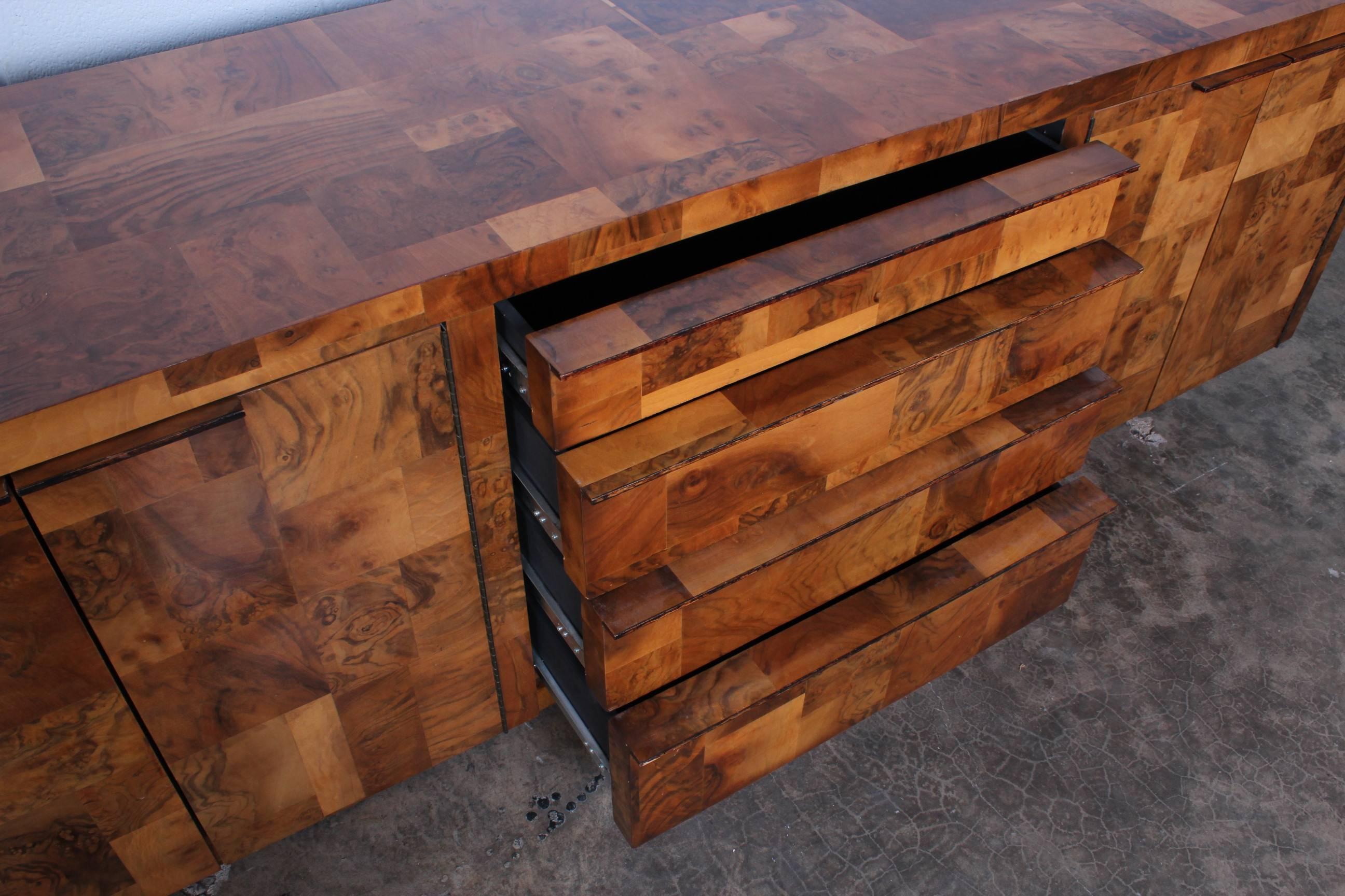 Patchwork Burl Credenza by Paul Evans 3
