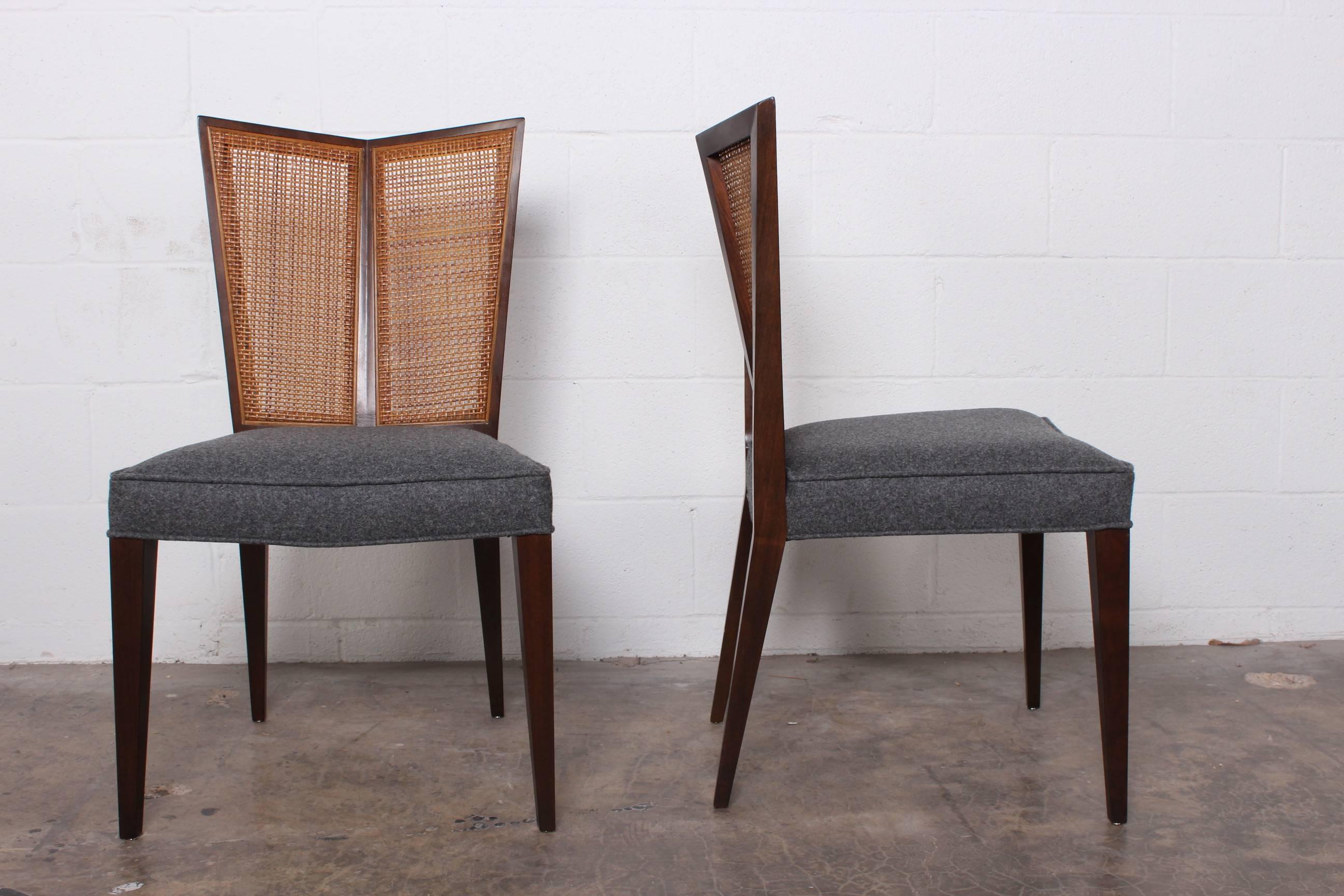 Eight V-Back Dining Chairs by Baker In Good Condition In Dallas, TX