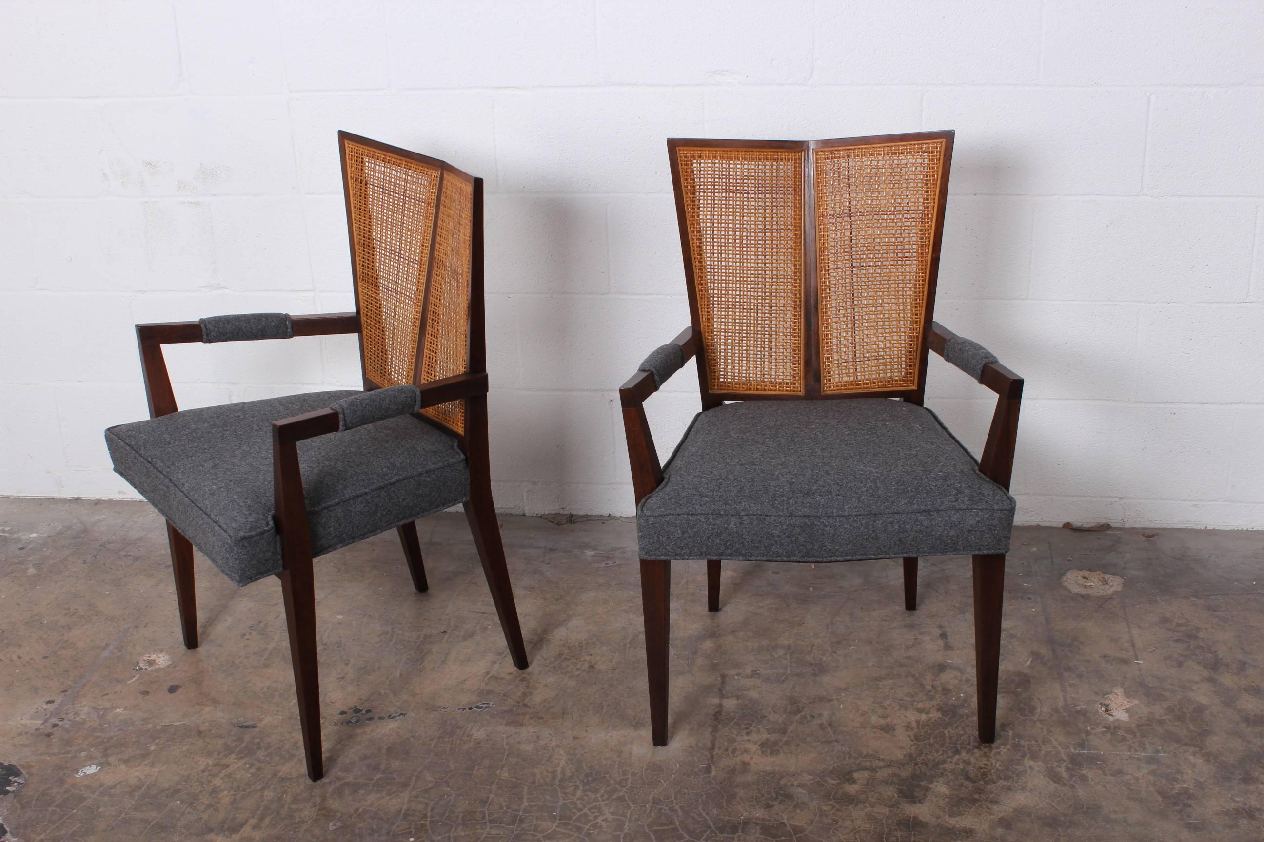 Eight V-Back Dining Chairs by Baker 2