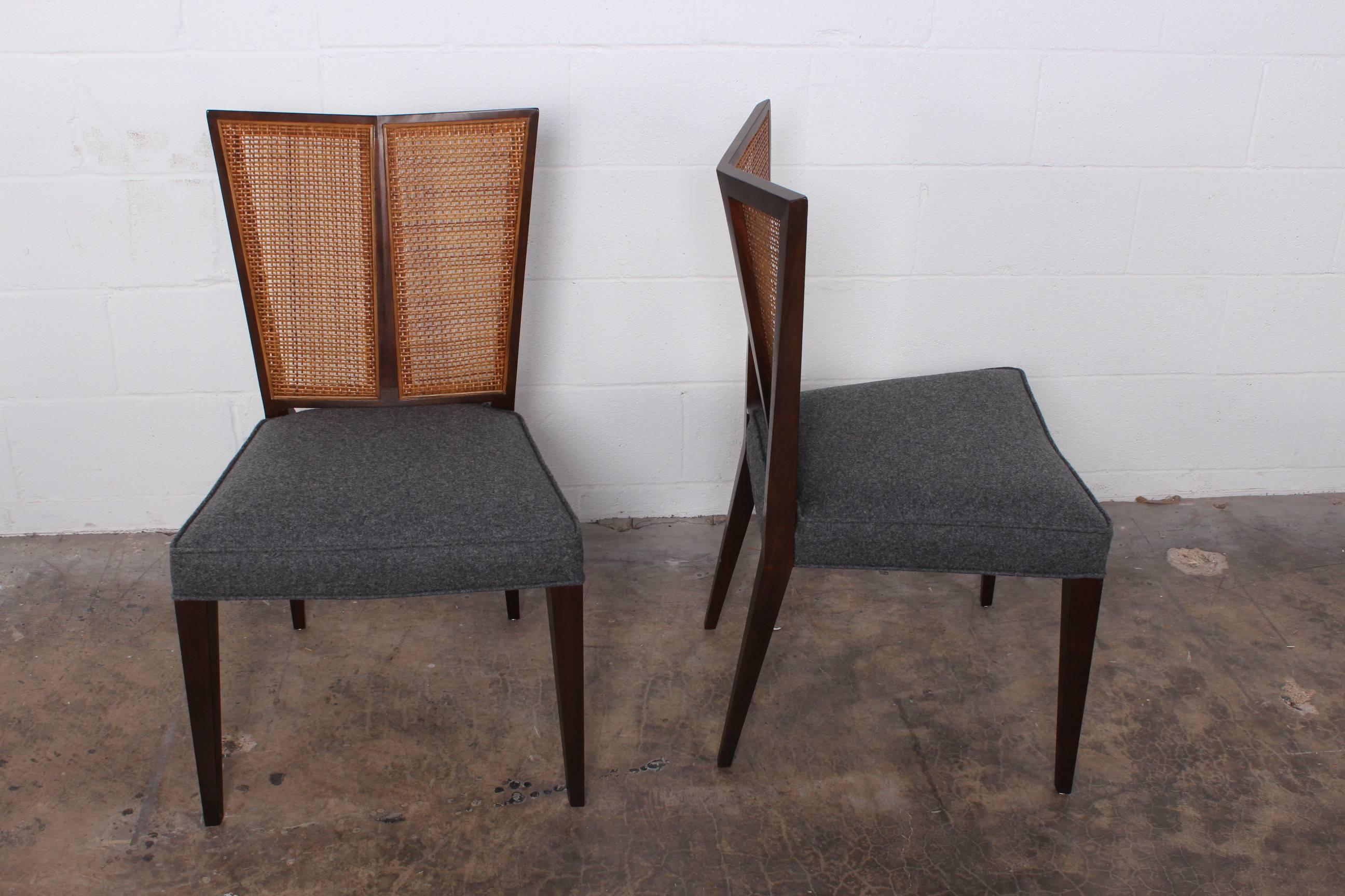 Eight V-Back Dining Chairs by Baker 5