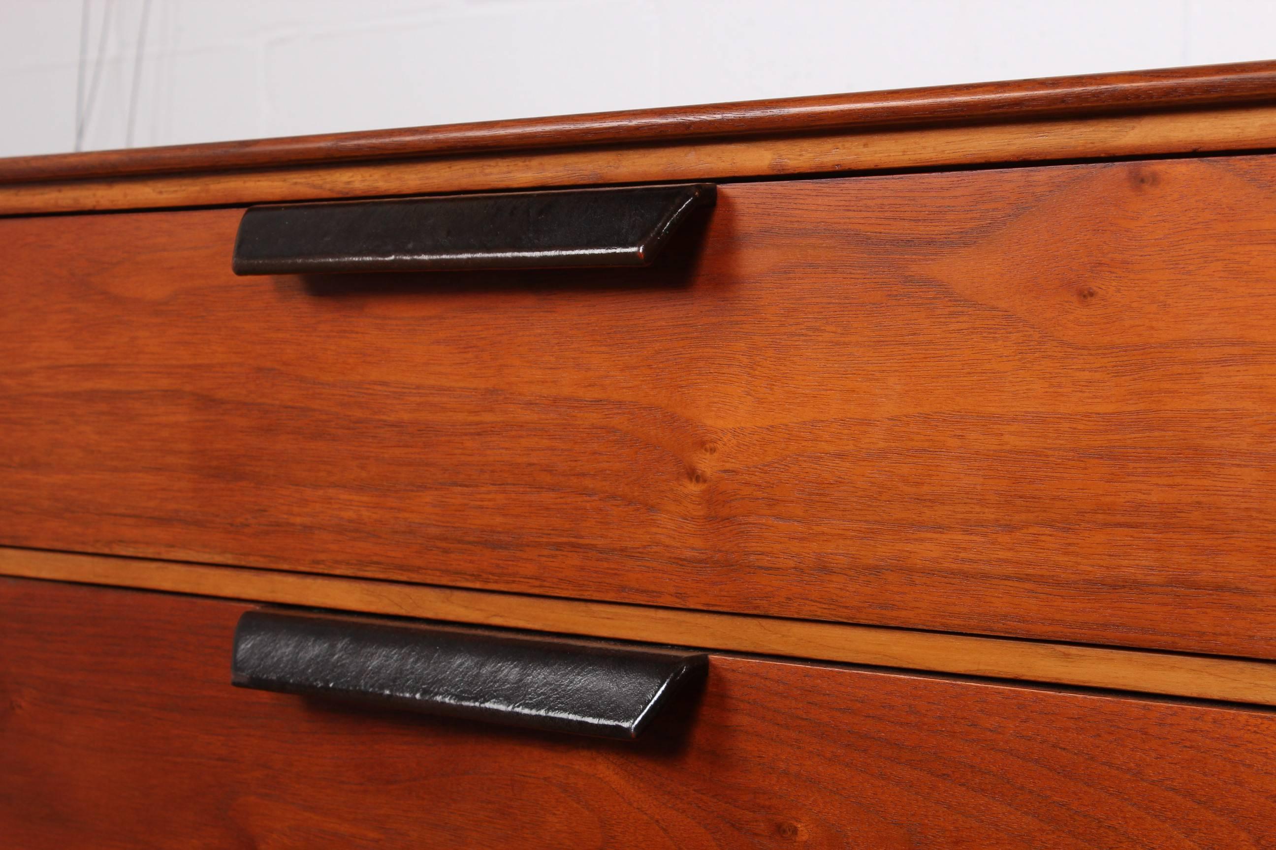 Pair of Dressers with Leather Handles by Edward Wormley for Dunbar 1