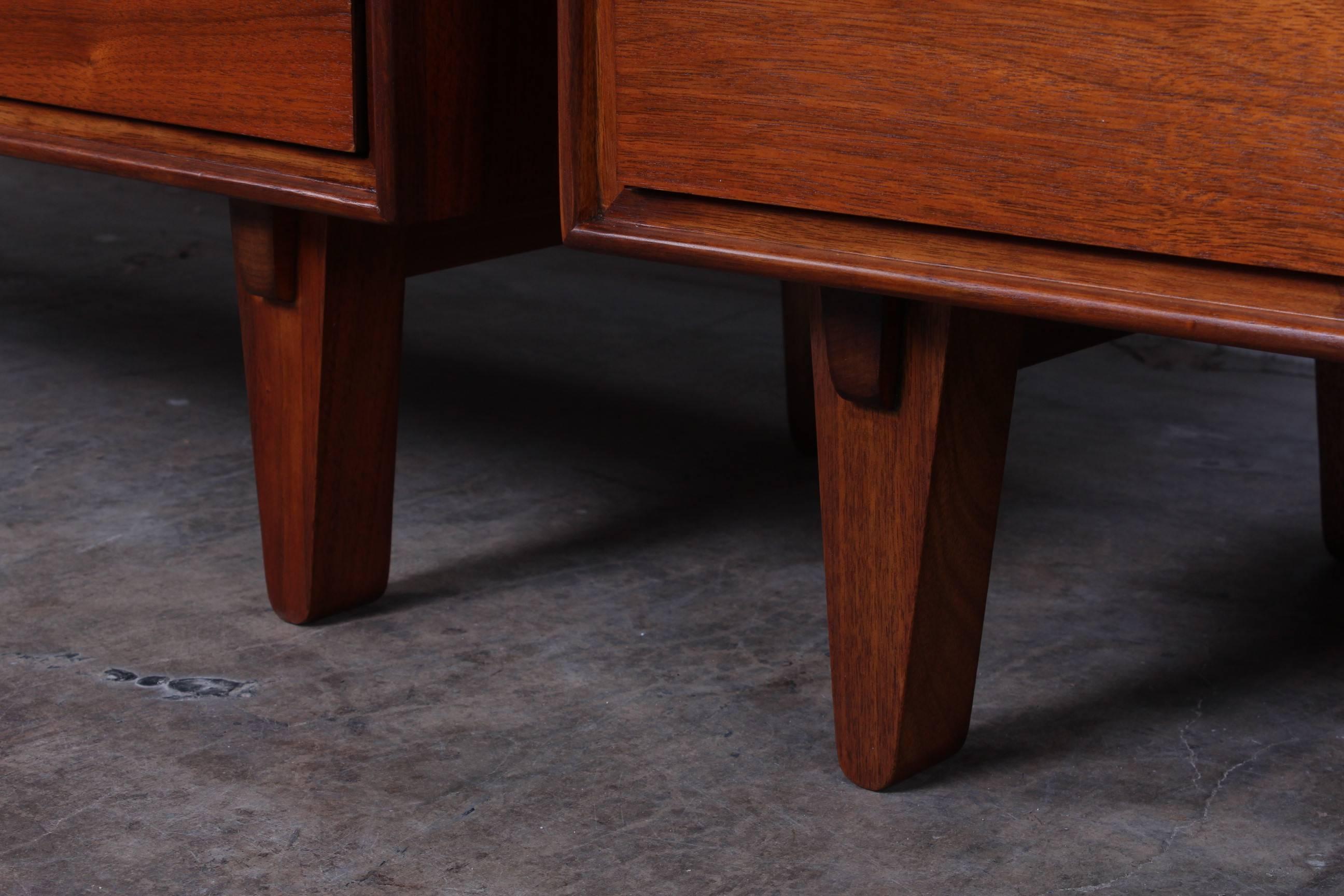 Pair of Dressers with Leather Handles by Edward Wormley for Dunbar 3