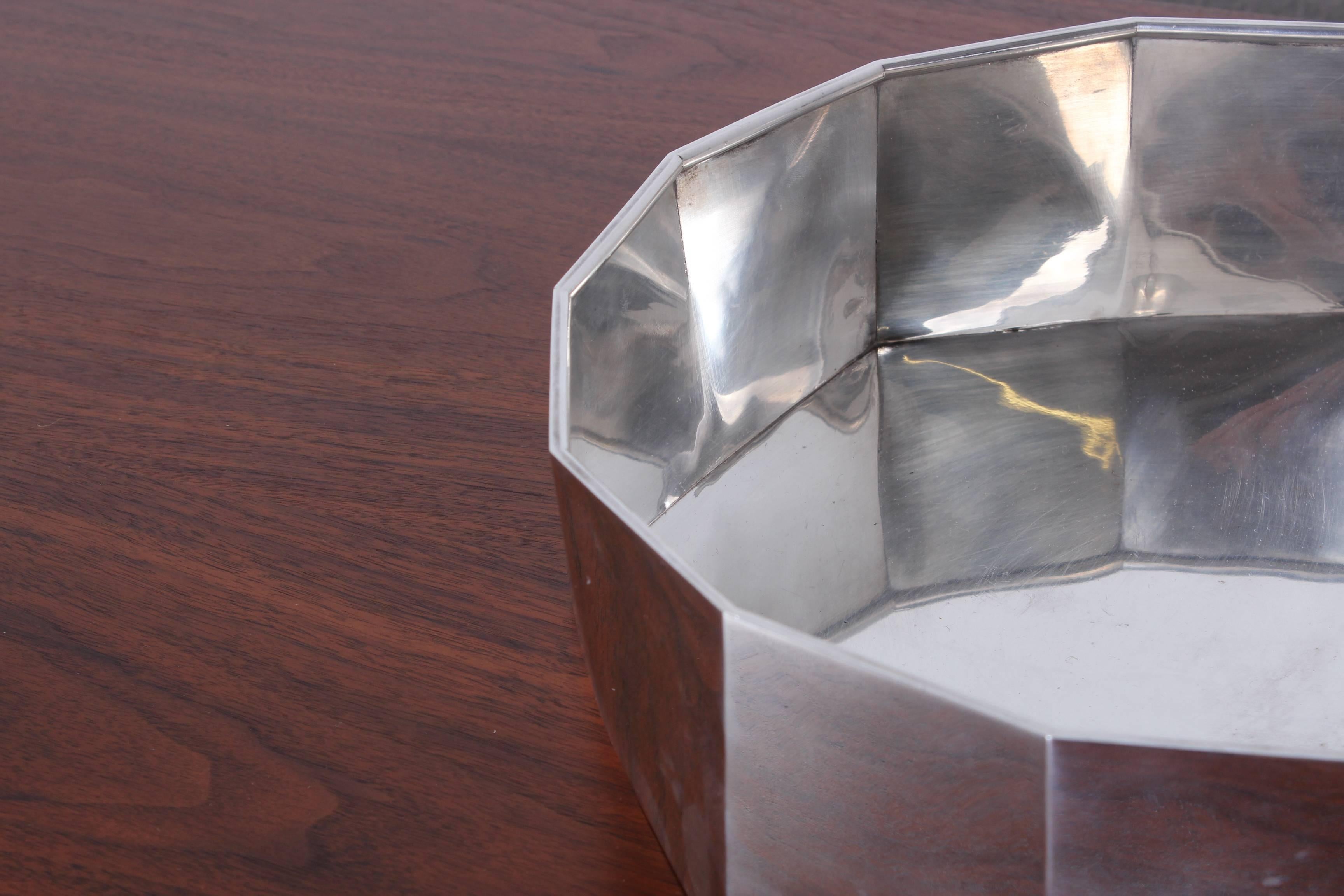 Sterling Silver Bowl by Afra and Tobia Scarpa In Good Condition In Dallas, TX