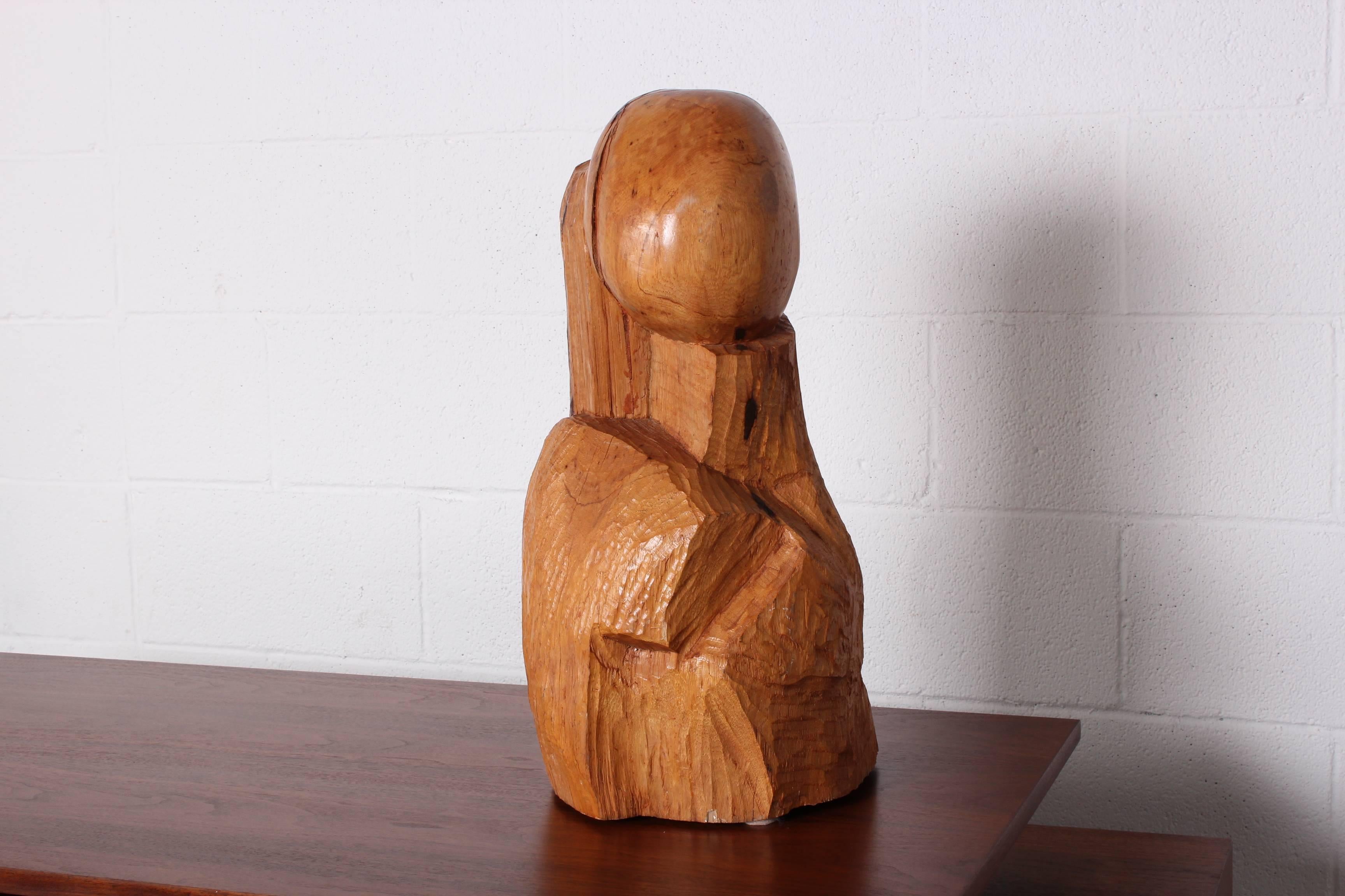 Large Abstract Wooden Sculpture In Good Condition In Dallas, TX