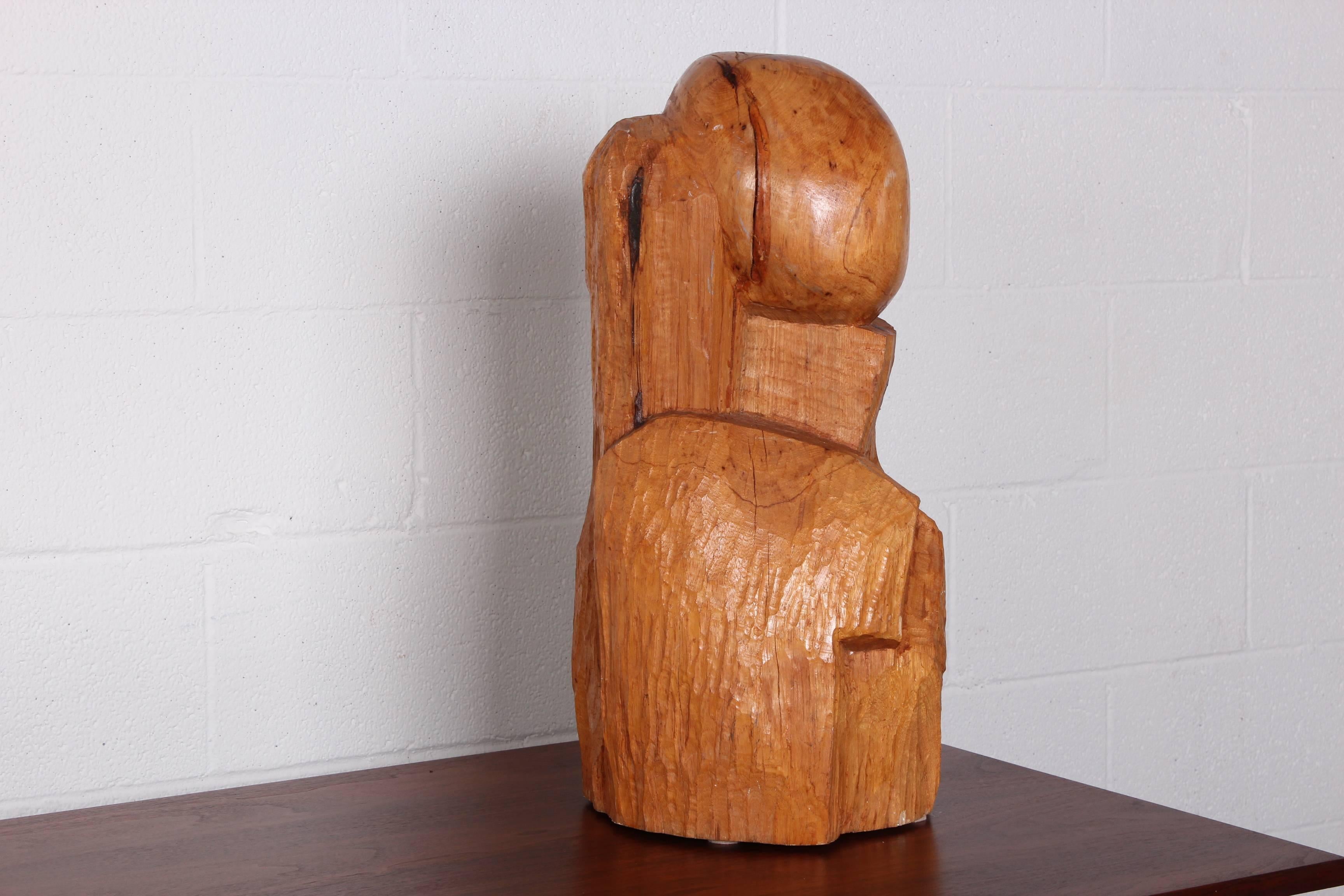 Late 20th Century Large Abstract Wooden Sculpture