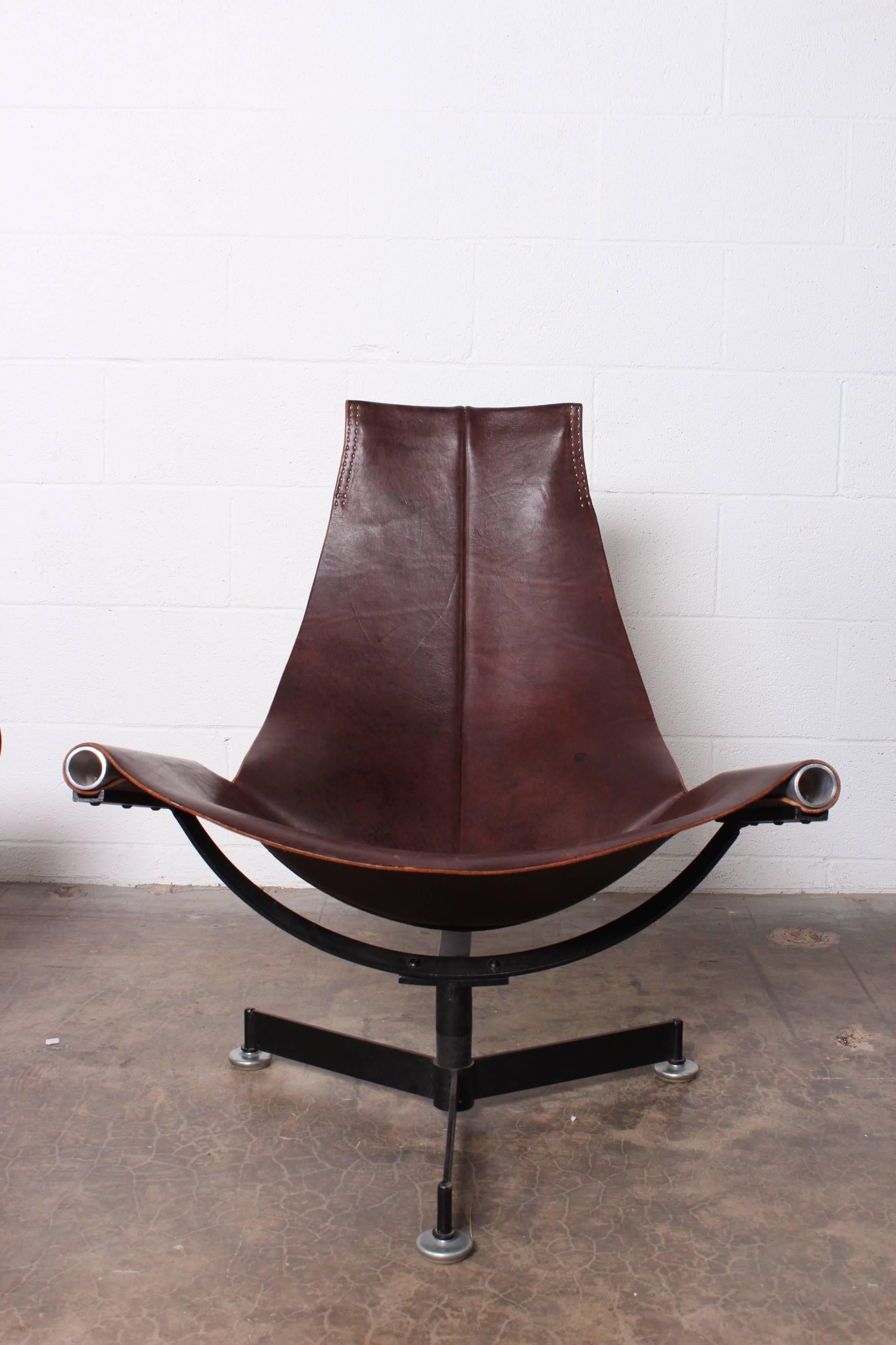 Leather Lounge Chair and Ottoman by Max Gottschalk 3