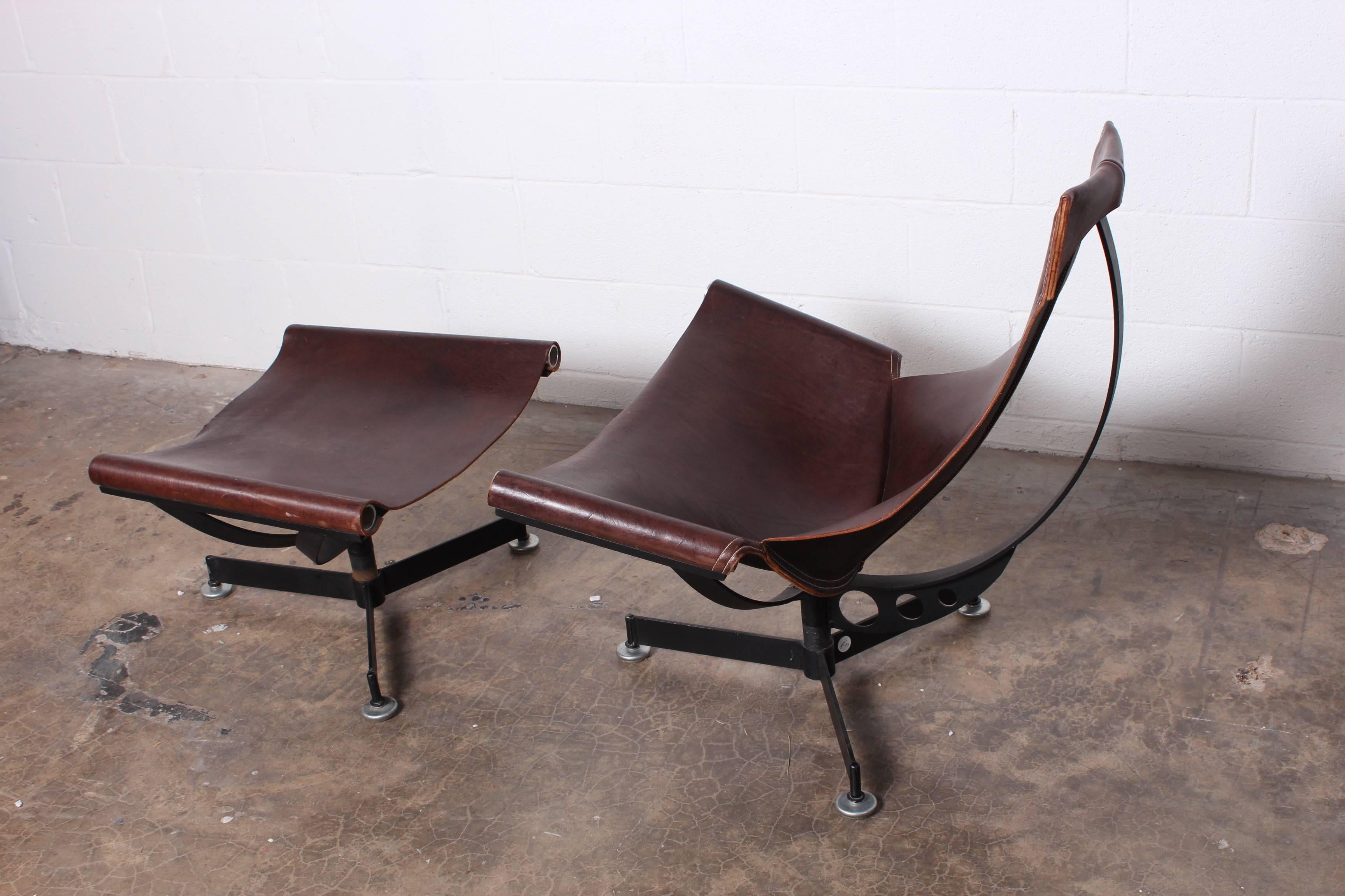 Leather Lounge Chair and Ottoman by Max Gottschalk 6